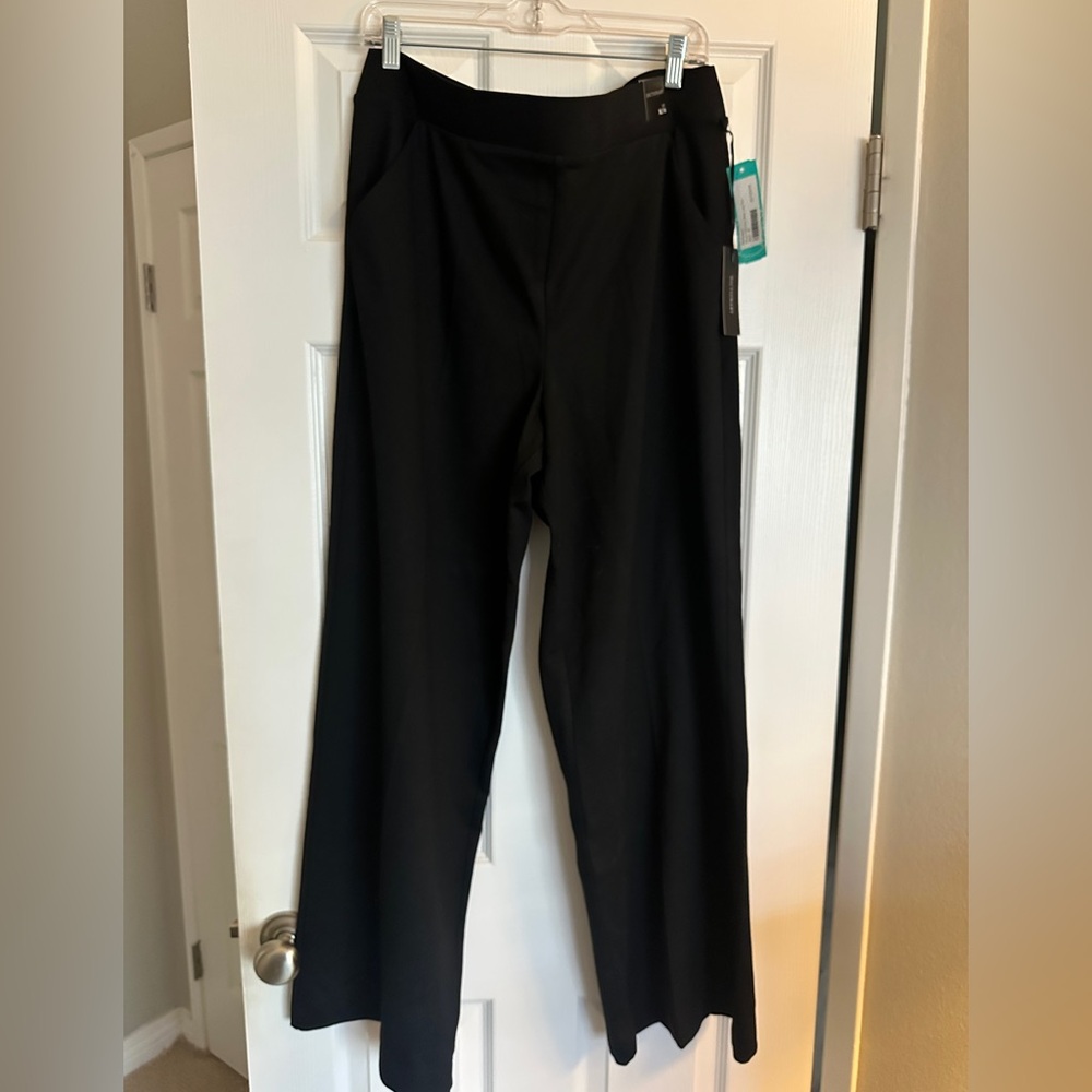 Women's Black Straight-Leg Jumpsuit Pants
